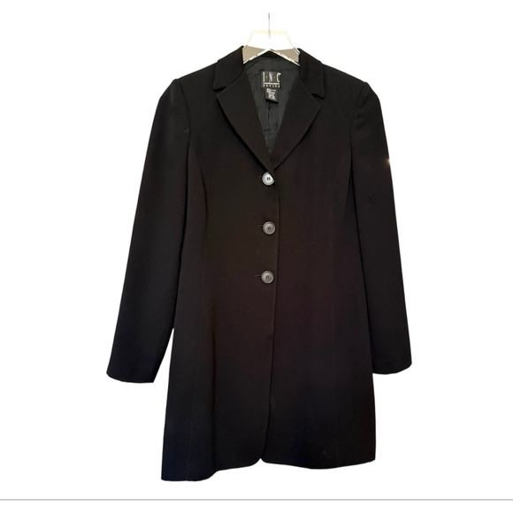 EUC Women's INC International Concepts Longline Blazer Black Size 2P - Picture 3 of 10